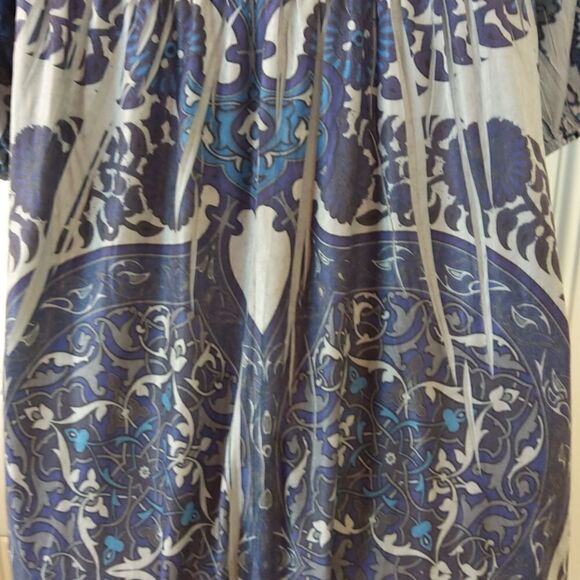 (3/$20) Cato blue floral print 3/4 sleeve dress - Picture 10 of 12